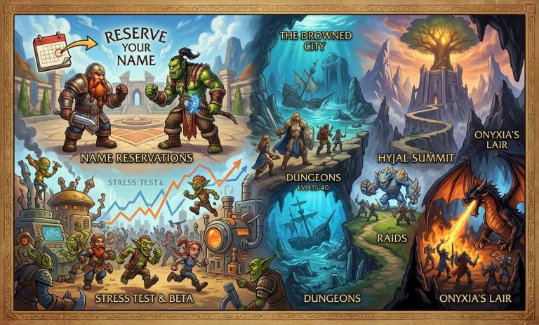WoW Forever Launch Guide: Name Reservations, Stress Test Schedule, Dungeons, and Raids